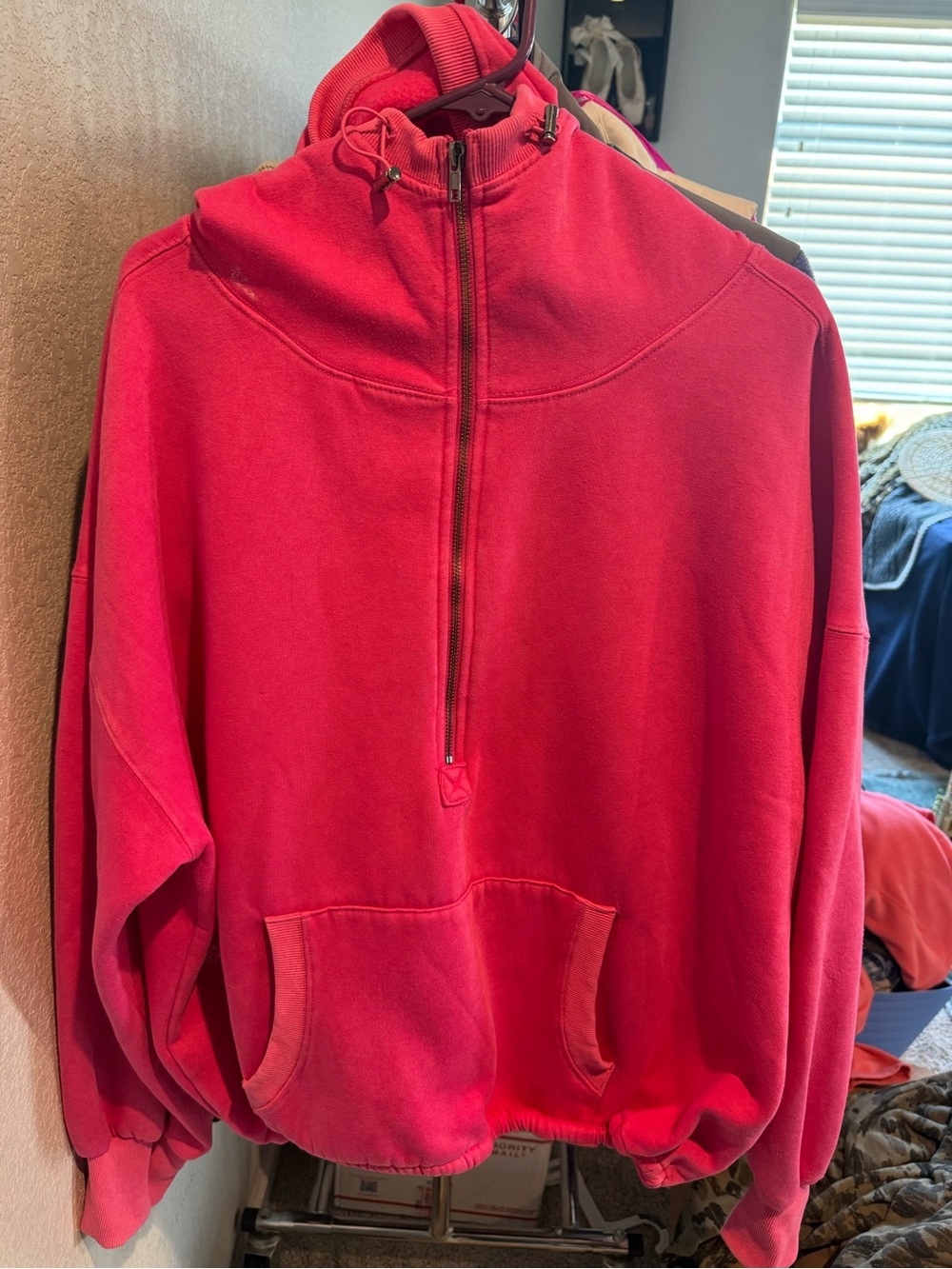 Women’s Heart pink size XL BIB! Half-Zip Hoodie Sweater